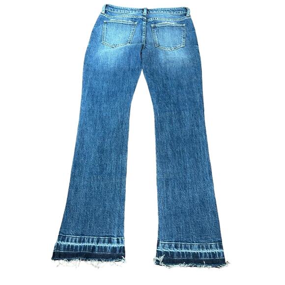 PISTOLA Jeans Womens Sz 27 Blue Denim Mid Rise Straight Leg Side Split Raw Hem - Picture 8 of 8